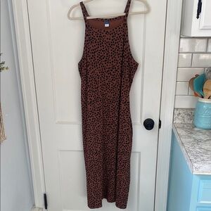 Old Navy:Animal print ribbed dress-2x